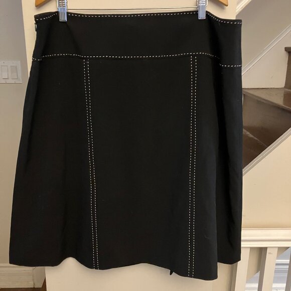 Black Skirt with White Stitching - Picture 2 of 10